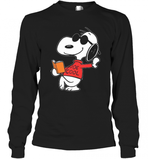 Snoopy Reading Book Joe Cool T-Shirt Long Sleeved T-shirt 