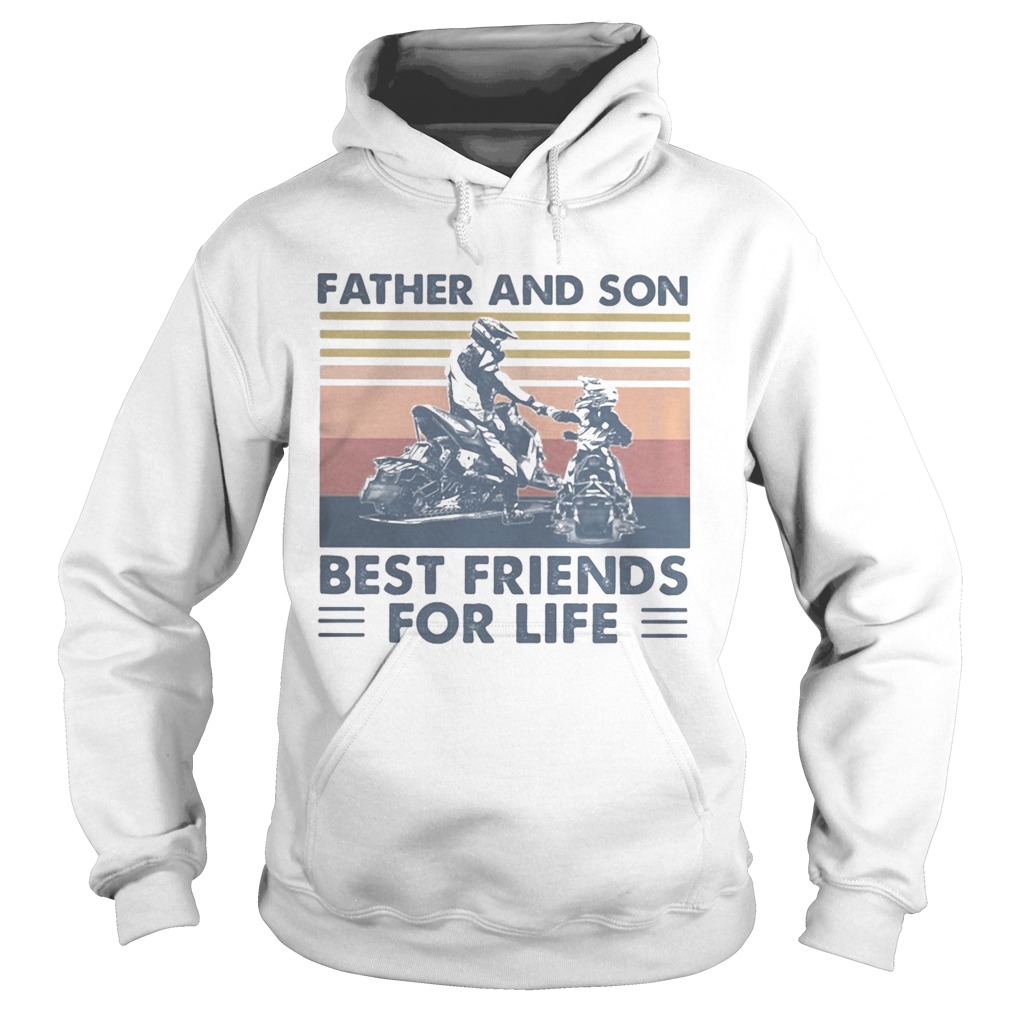 Snowmobile Father and son best friends for life vintage retro Hoodie