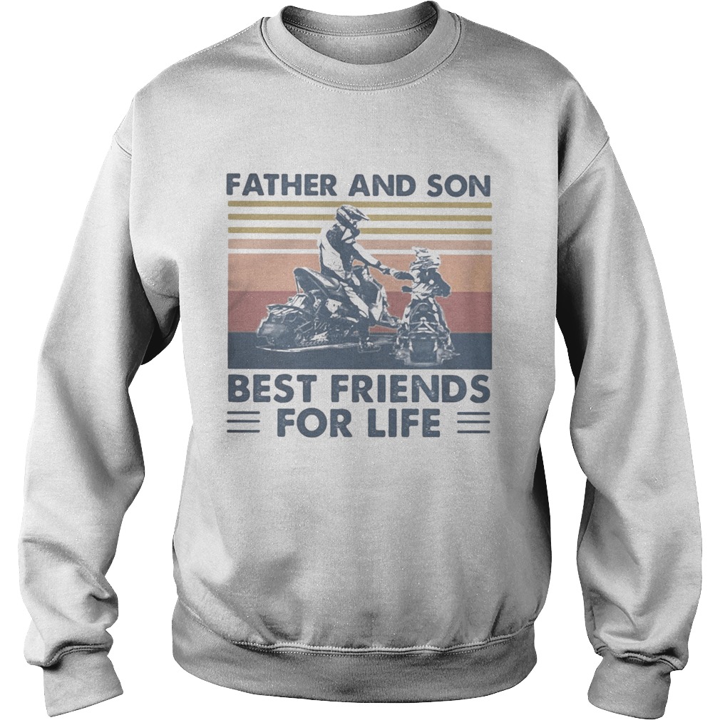 Snowmobile Father and son best friends for life vintage retro Sweatshirt