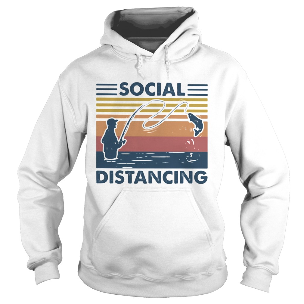Social Distancing Fishing Hoodie