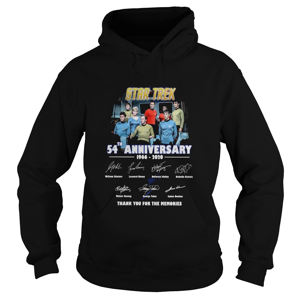 Star Trek 54th Anniversary 1966 2020 Thank You For The Memories Signatures Hoodie