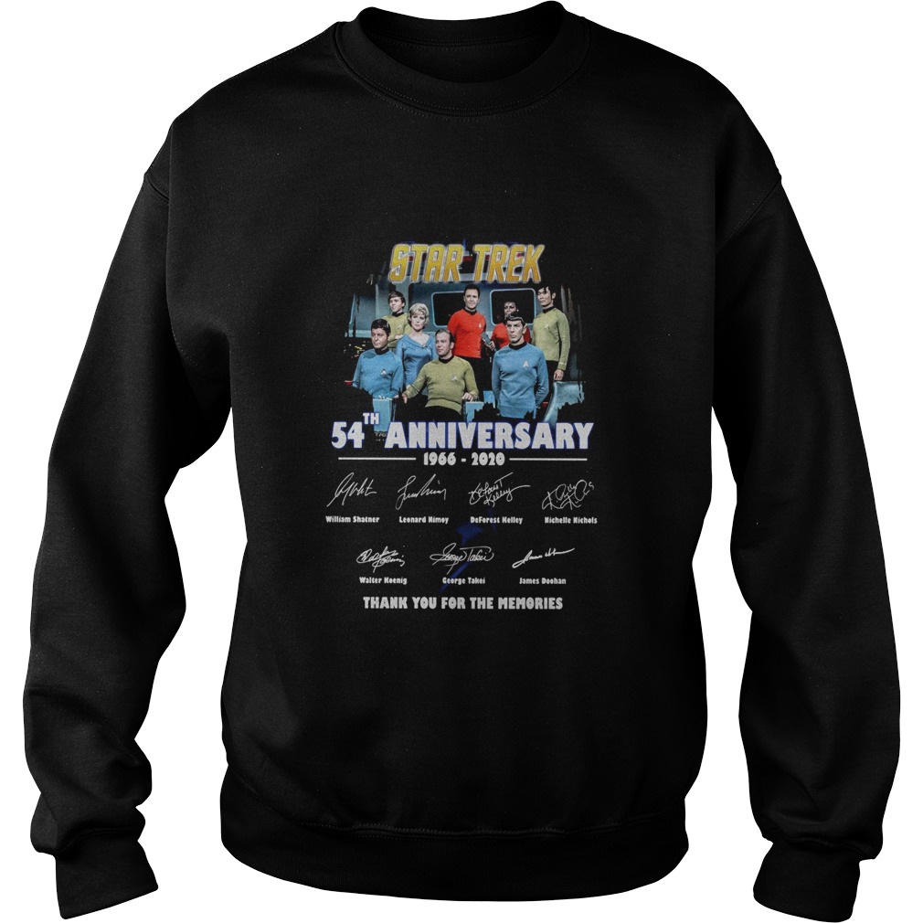Star Trek 54th Anniversary 1966 2020 Thank You For The Memories Signatures Sweatshirt