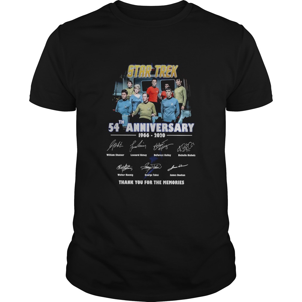 Star Trek 54th Anniversary 1966 2020 Thank You For The Memories Signatures shirt