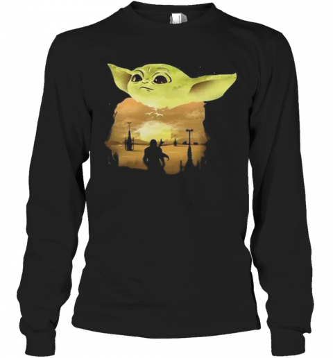 Star Wars Darth Vader And Baby Yoda T-Shirt Long Sleeved T-shirt 