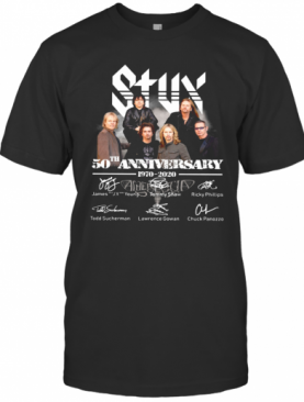 Styx 50Th Anniversary 1970 2020 Signature T-Shirt