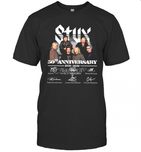 Styx 50Th Anniversary 1970 2020 Signature T-Shirt