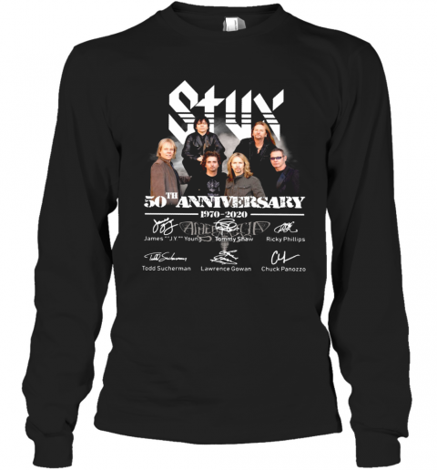 Styx 50Th Anniversary 1970 2020 Signature T-Shirt Long Sleeved T-shirt 