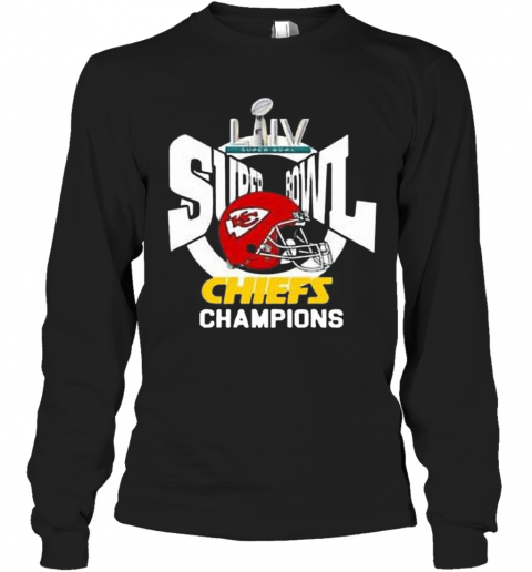 Super Bowl Liv Champions Kansas City Chiefs Football T-Shirt Long Sleeved T-shirt 
