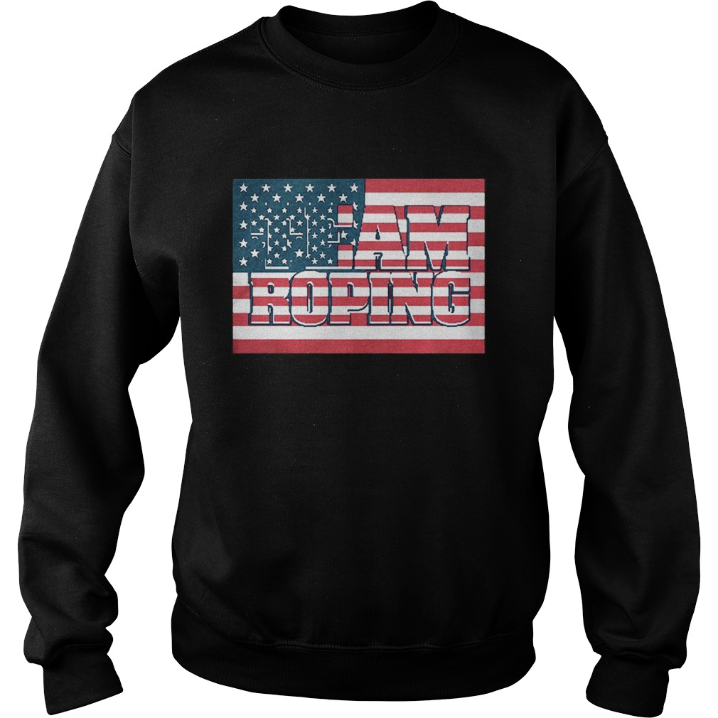 Team Roping American Flag Sweatshirt