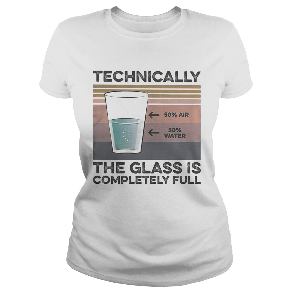 Technically the glass is completely full vintage retro Classic Ladies