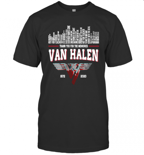 Thank You For The Memories Van Halen 1972 2020 T-Shirt