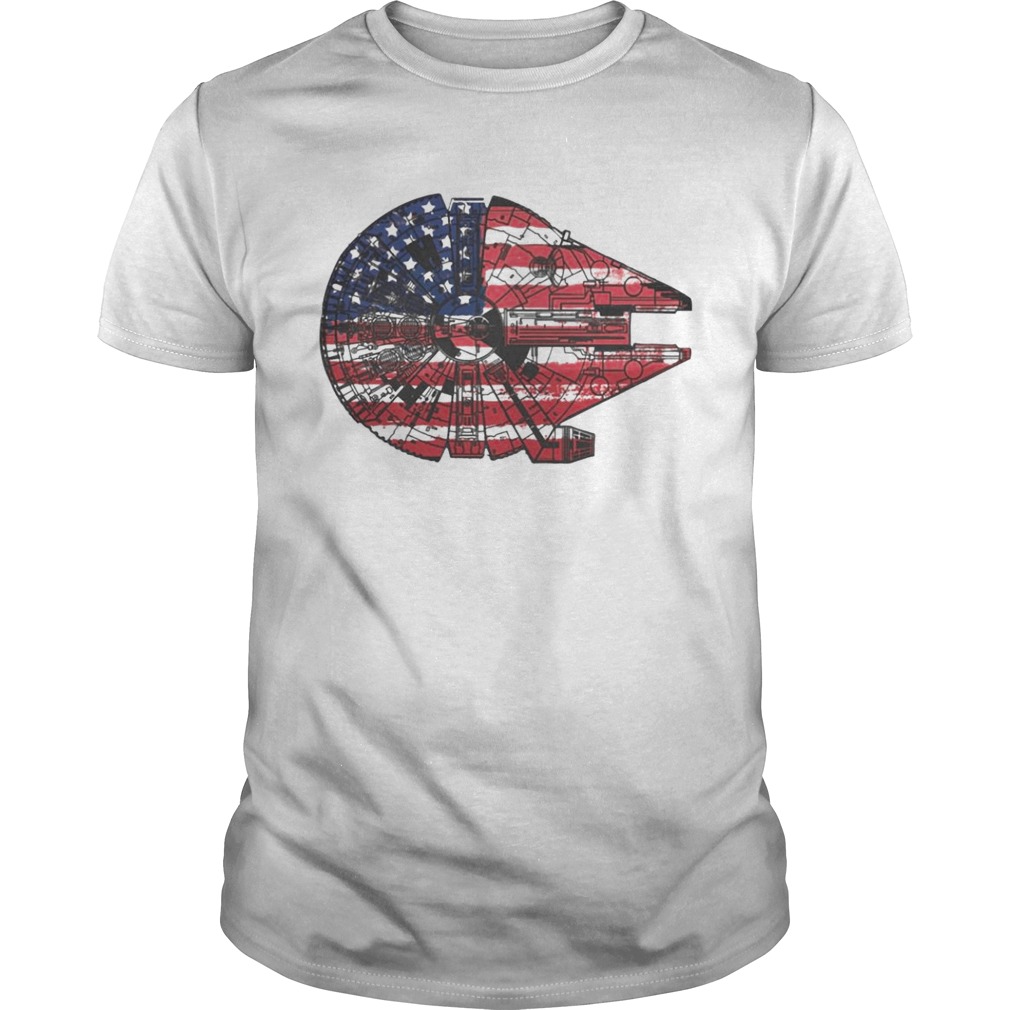 The American Flag Star Wars Millennium Falcon US Space Force shirt