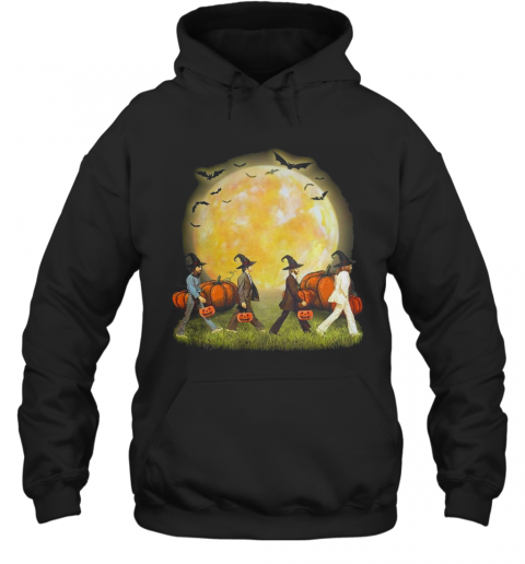 The Beatles Abbey Road Moon Pumpkins Halloween T-Shirt Unisex Hoodie