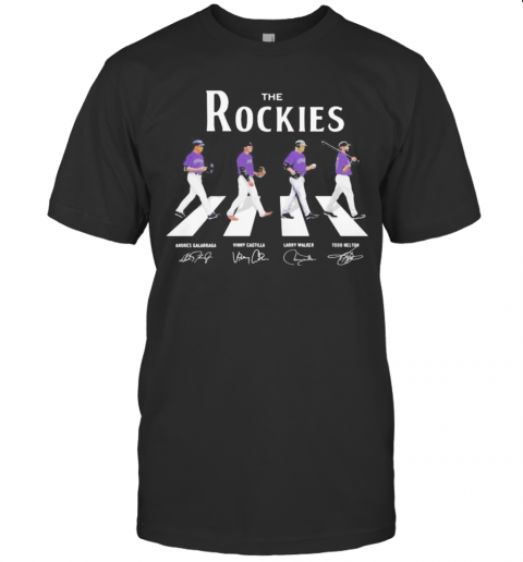 The Colorado Rockies Baseball Abbey Road Signatures T-Shirt