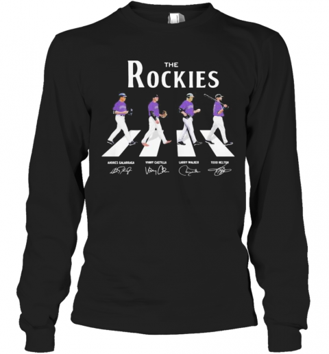 The Colorado Rockies Baseball Abbey Road Signatures T-Shirt Long Sleeved T-shirt 