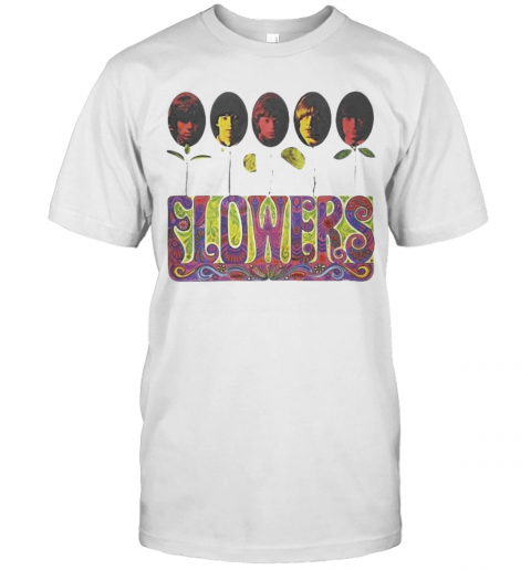 The Rolling Stones Band Members Flowers T-Shirt