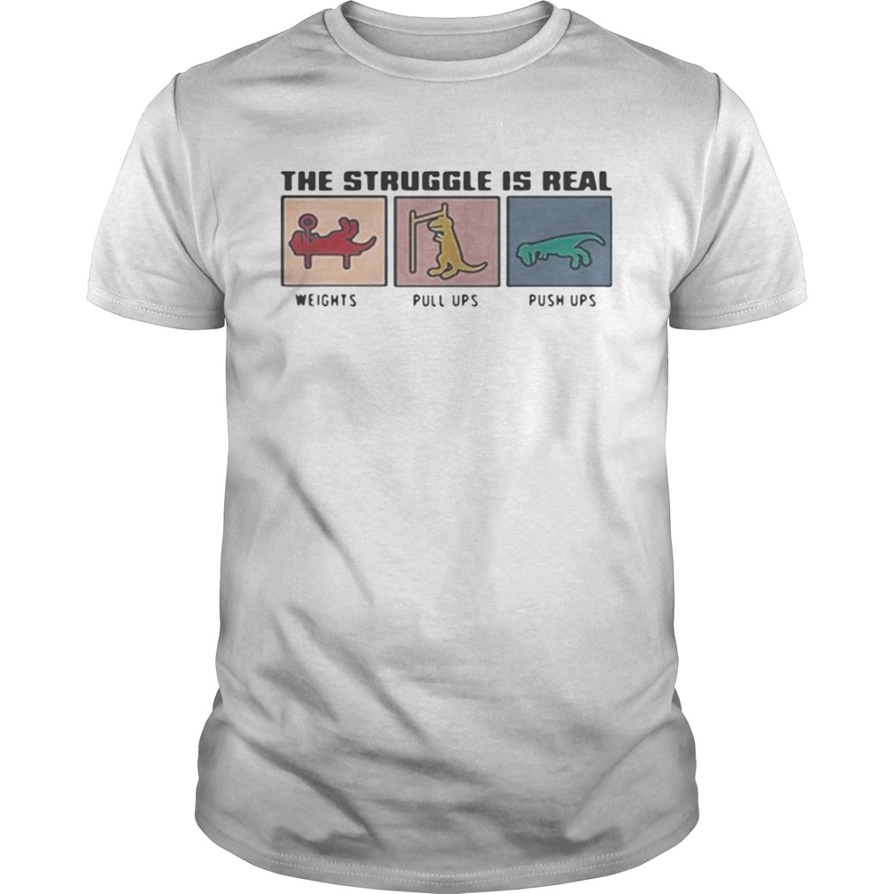 The Struggle Is Real Weights Pull Ups Push Ups shirt