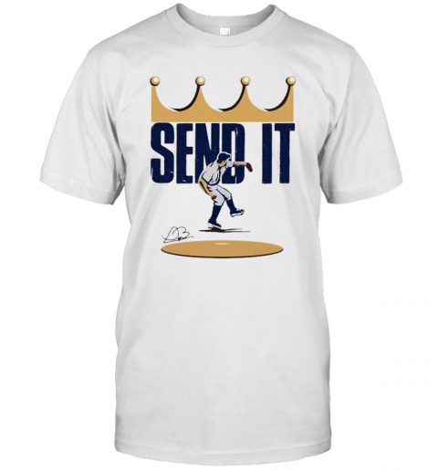 Trevor Bauer Send It Baseball Signature T-Shirt