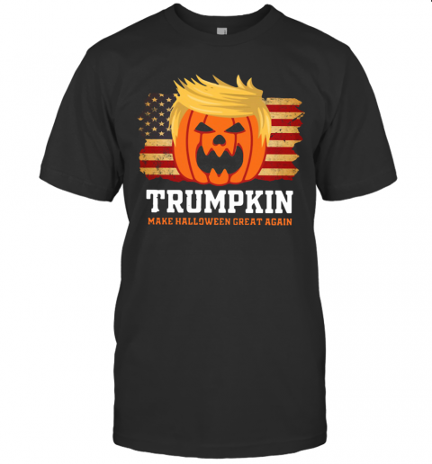 Trumpkin Make Halloween Great Again American Flag T-Shirt