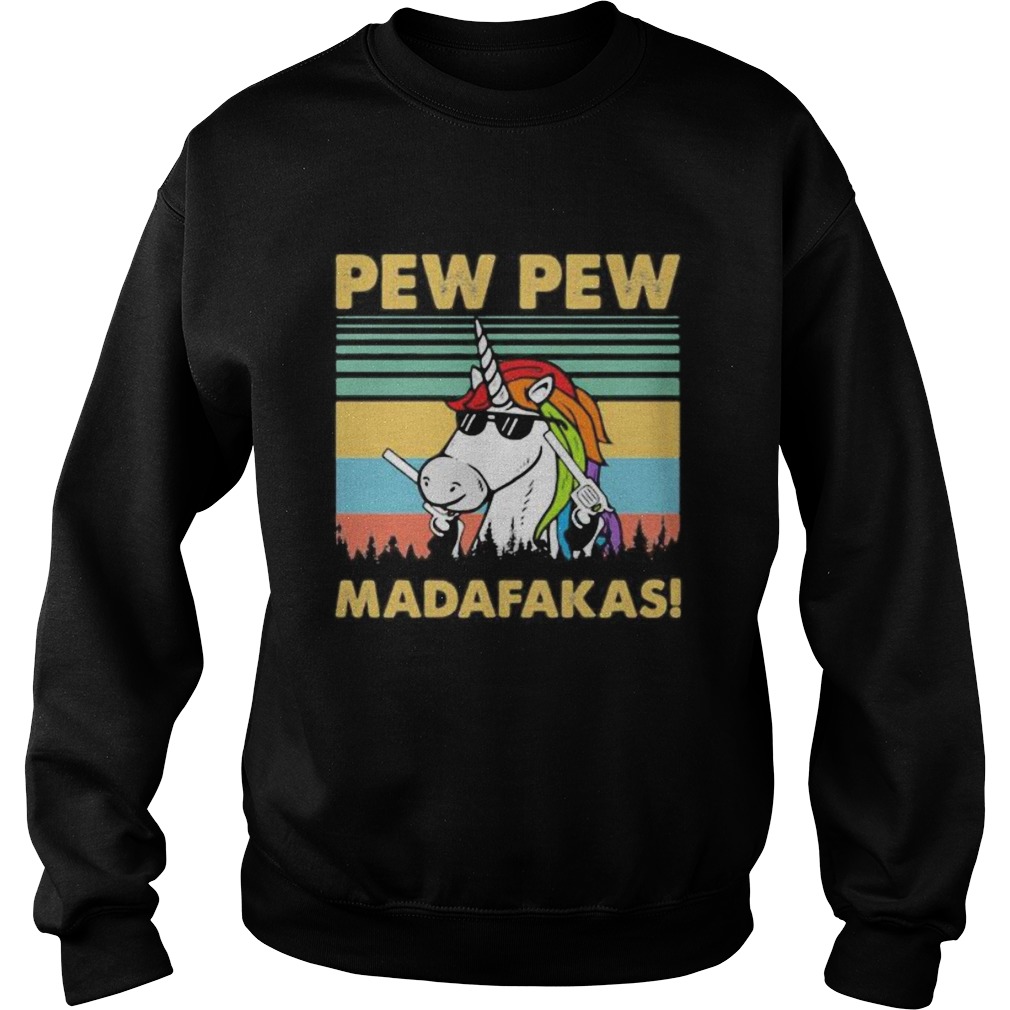 Unicorn pew pew madafakas vintage retro 2020 Sweatshirt