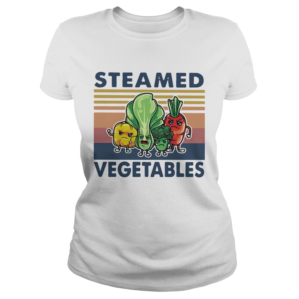 Vegan Steamed Vegetables Vintage Retro Classic Ladies