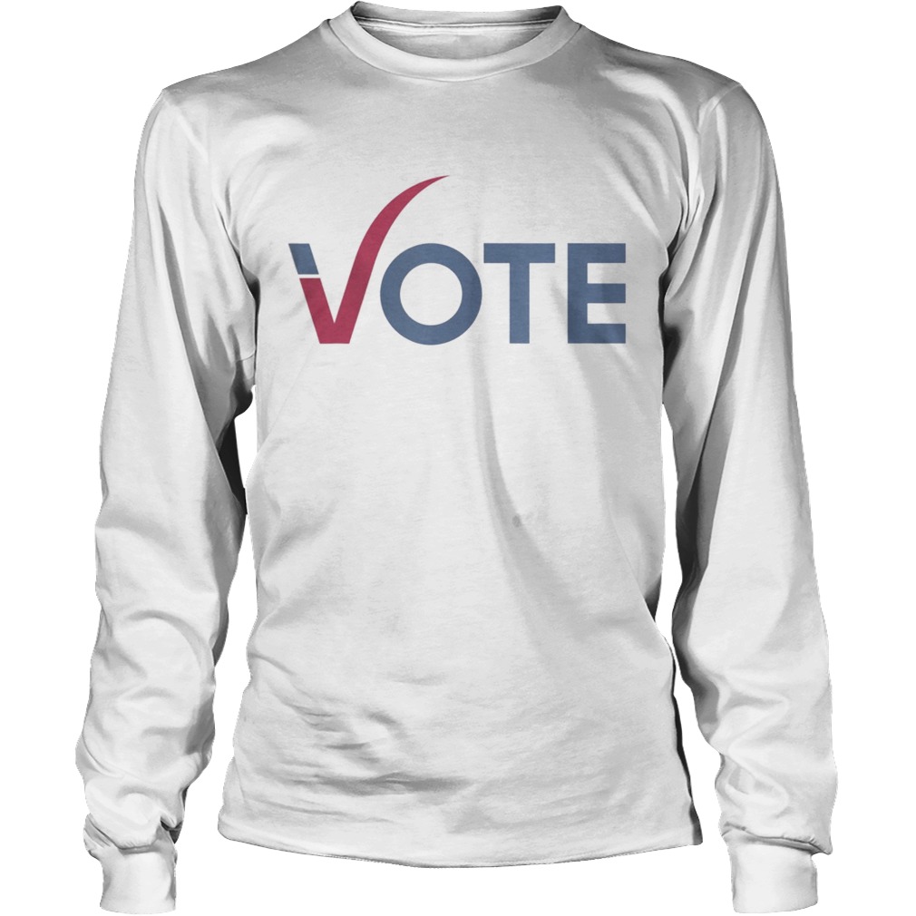 Vote T Women Men Cool Red Blue Election 2020 Graphic Long Sleeve