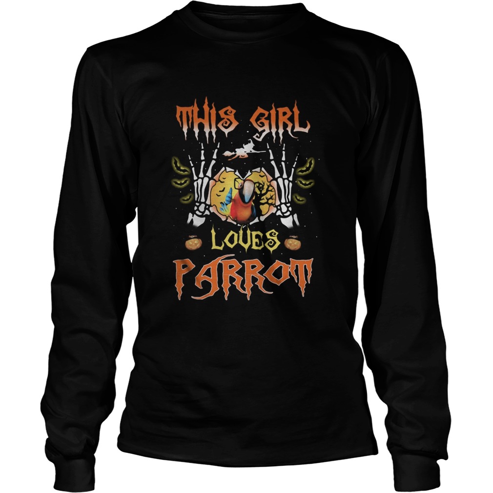 Witch This girl loves parrot Long Sleeve