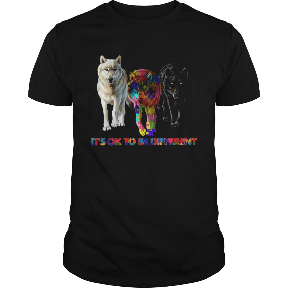 Wolf Autism Its Ok To Be Different shirt