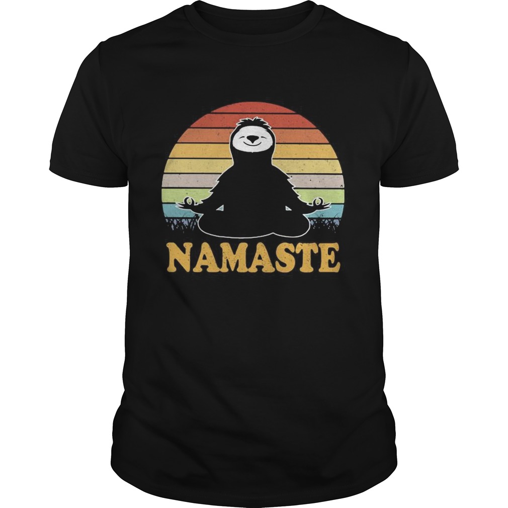 Yoga chill sloth namaste vintage retro Unisex