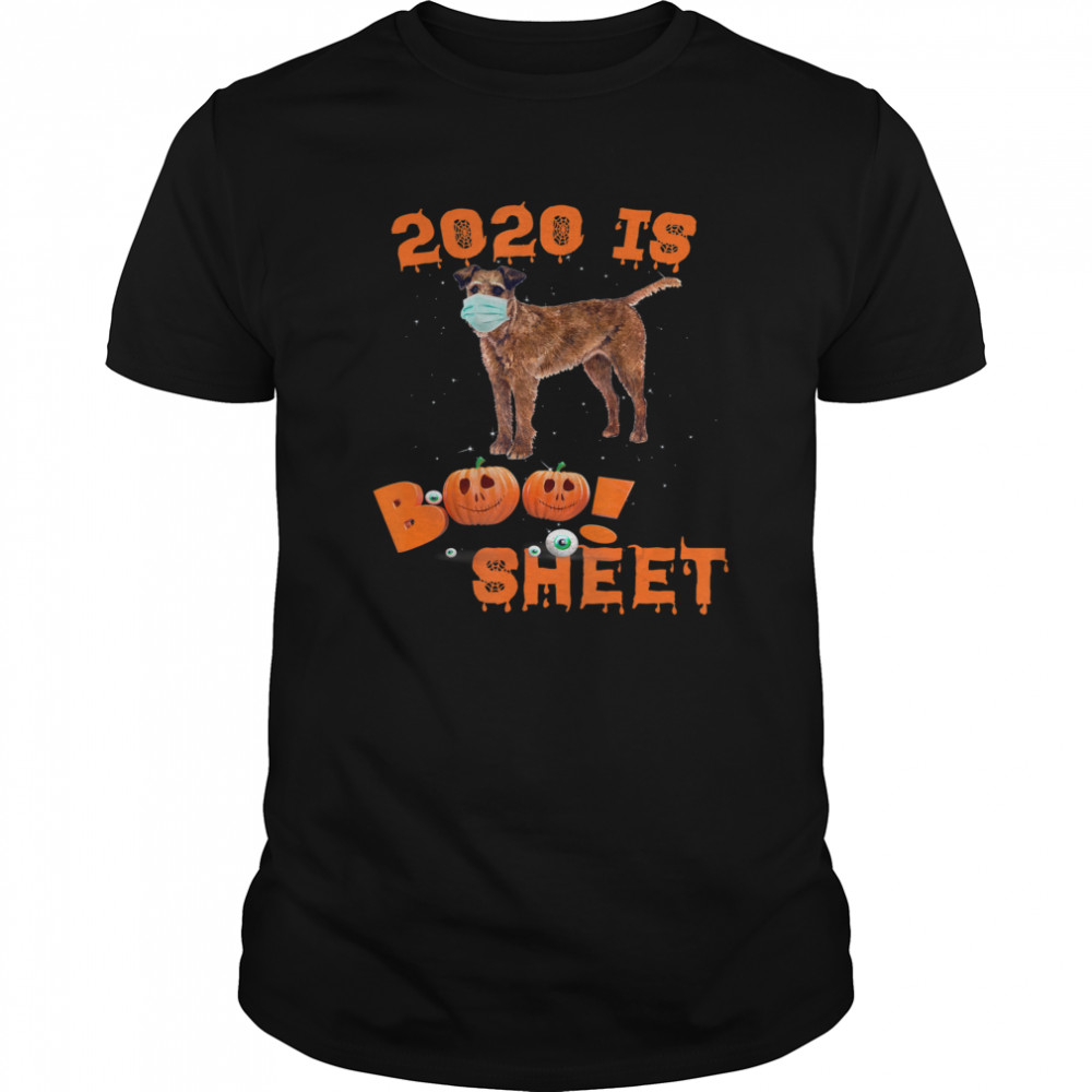 2020 Is Boo Sheet Halloween Irish Terrier Dog Wear Mask shirt