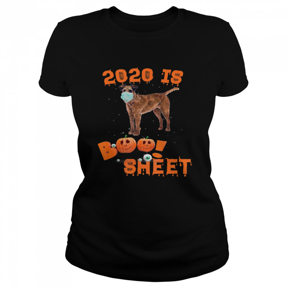 2020 Is Boo Sheet Halloween Irish Terrier Dog Wear Mask Classic Women's T-shirt