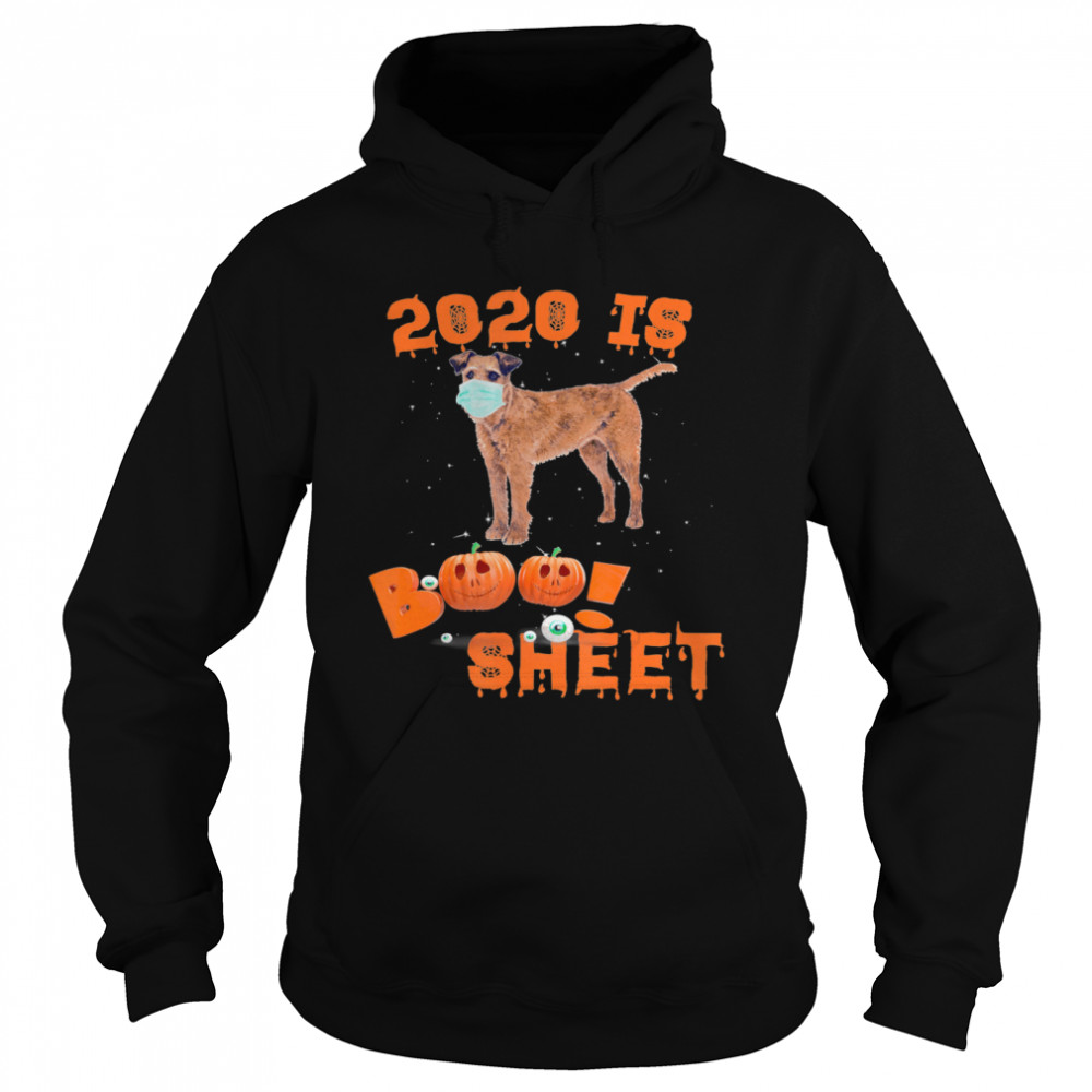 2020 Is Boo Sheet Halloween Irish Terrier Dog Wear Mask Unisex Hoodie