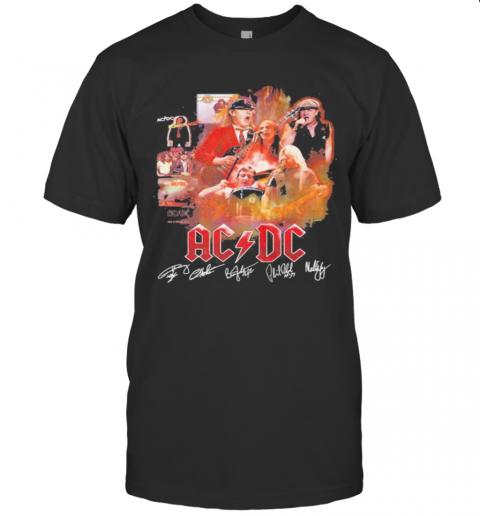 Acdc Band Members Signatures T-Shirt