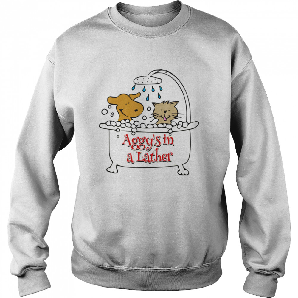 Aggy’s in a Lather Dog and cat Unisex Sweatshirt