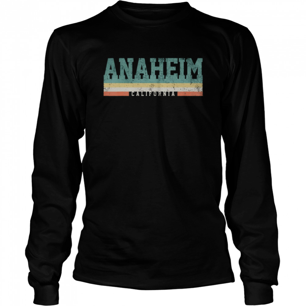Anaheim California Retro Vintage Long Sleeved T-shirt