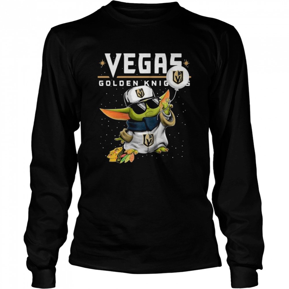 Baby Yoda Vegas Golden Knights Long Sleeved T-shirt