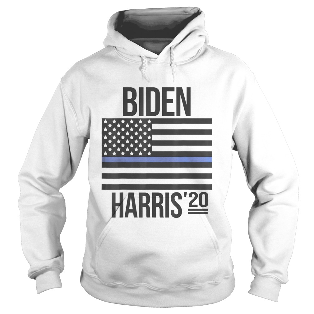 Biden Harris 2020 Thin Blue Line US Flag Police Support Hoodie