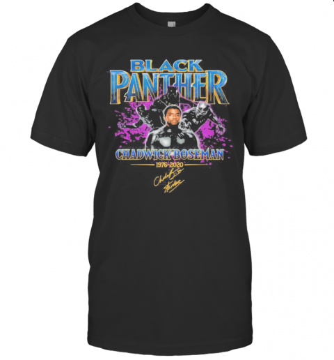 Black Panther Rip Chadwick Boseman 1976 2020 Signature T-Shirt