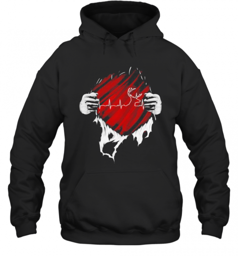 Blood Inside Deer Heartbeat T-Shirt Unisex Hoodie