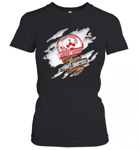 Blood Inside Me Cabernet Sauvignon Motor Harley Davidson Company T-Shirt Classic Women's T-shirt