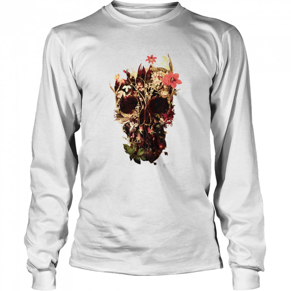 Bloom Skulls Day Of The Dead Muertos Long Sleeved T-shirt