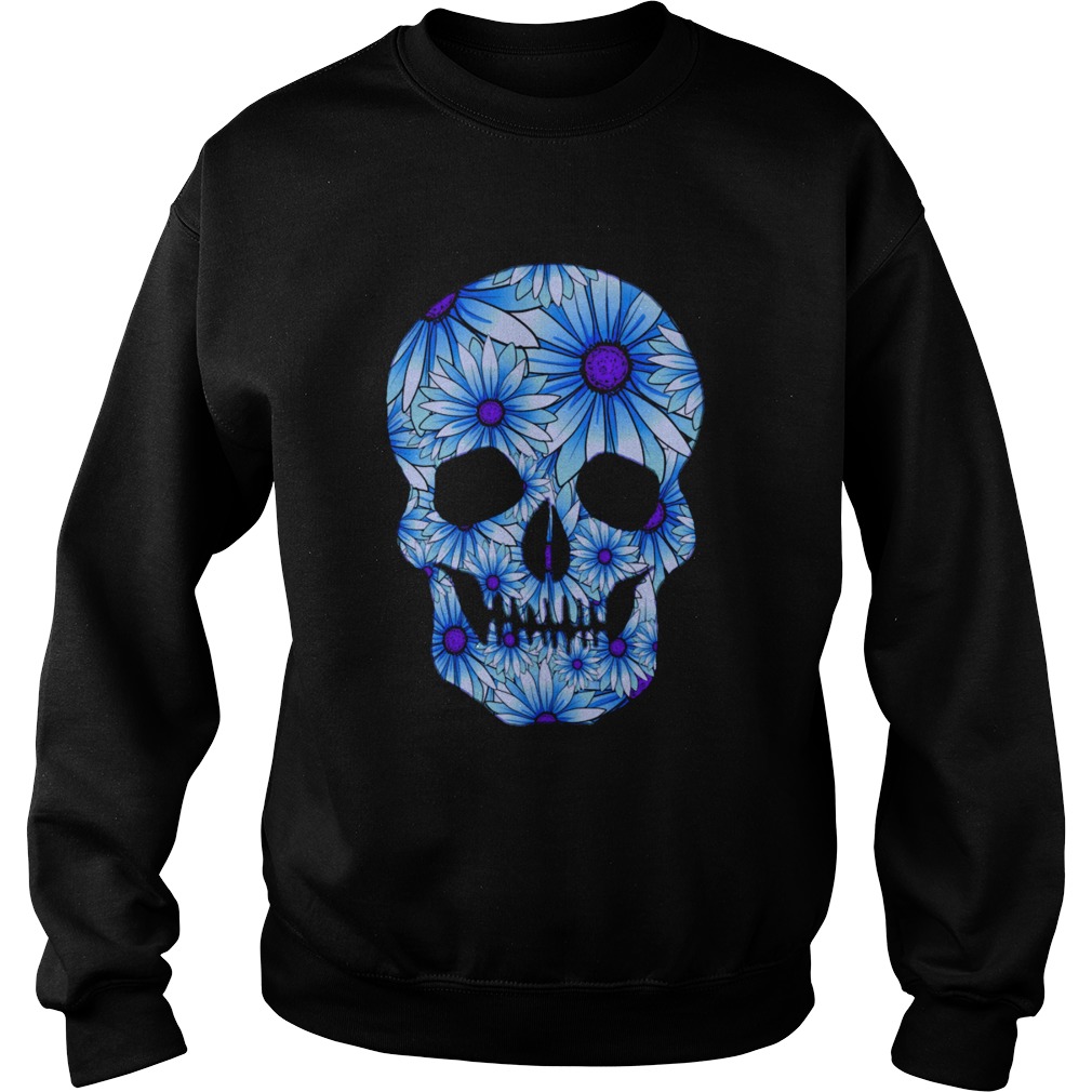 Blue Skull Dia De Los Muertos Day Of The Dead Sweatshirt