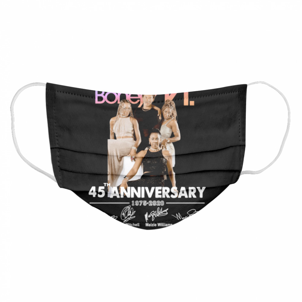 Boney M 45th Anniversary 1975 2020 Thank You Cloth Face Mask
