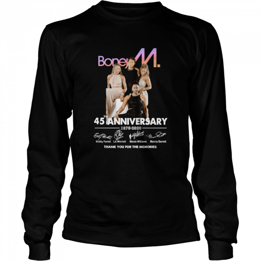 Boney M 45th Anniversary 1975 2020 Thank You Long Sleeved T-shirt