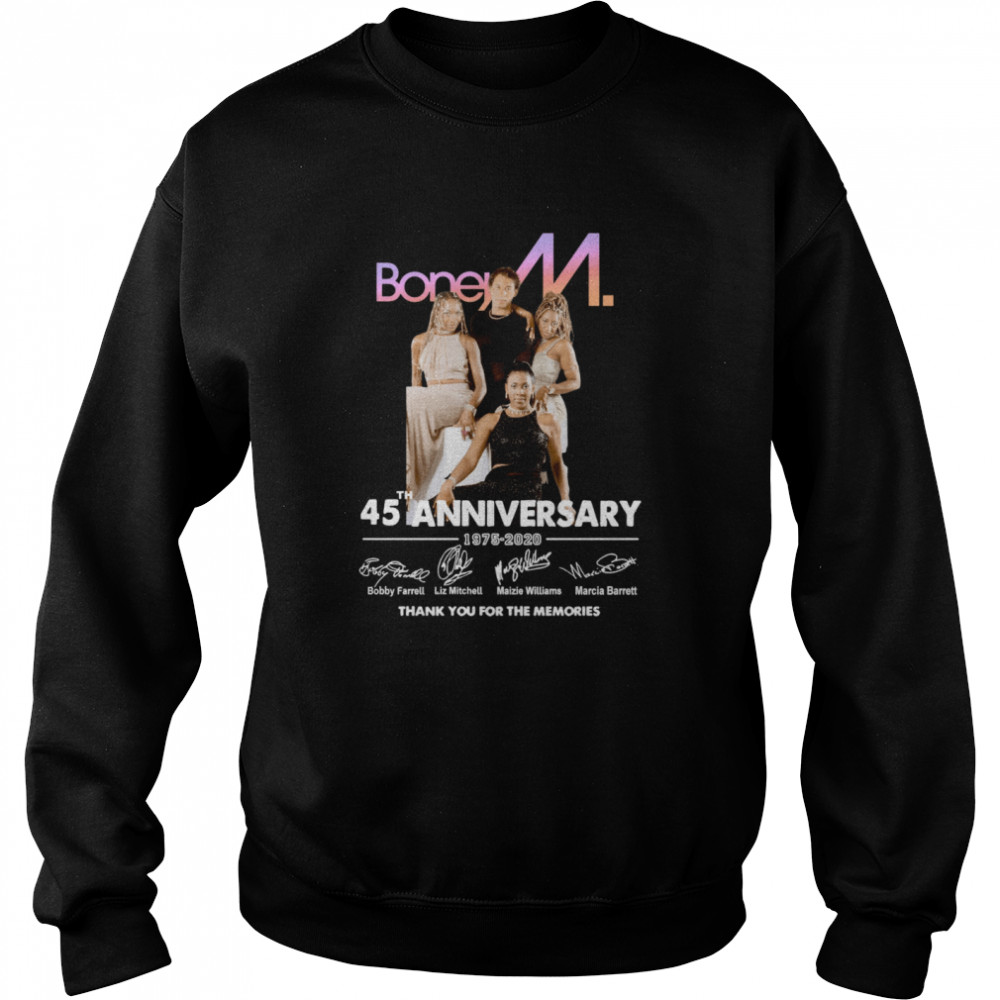 Boney M 45th Anniversary 1975 2020 Thank You Unisex Sweatshirt