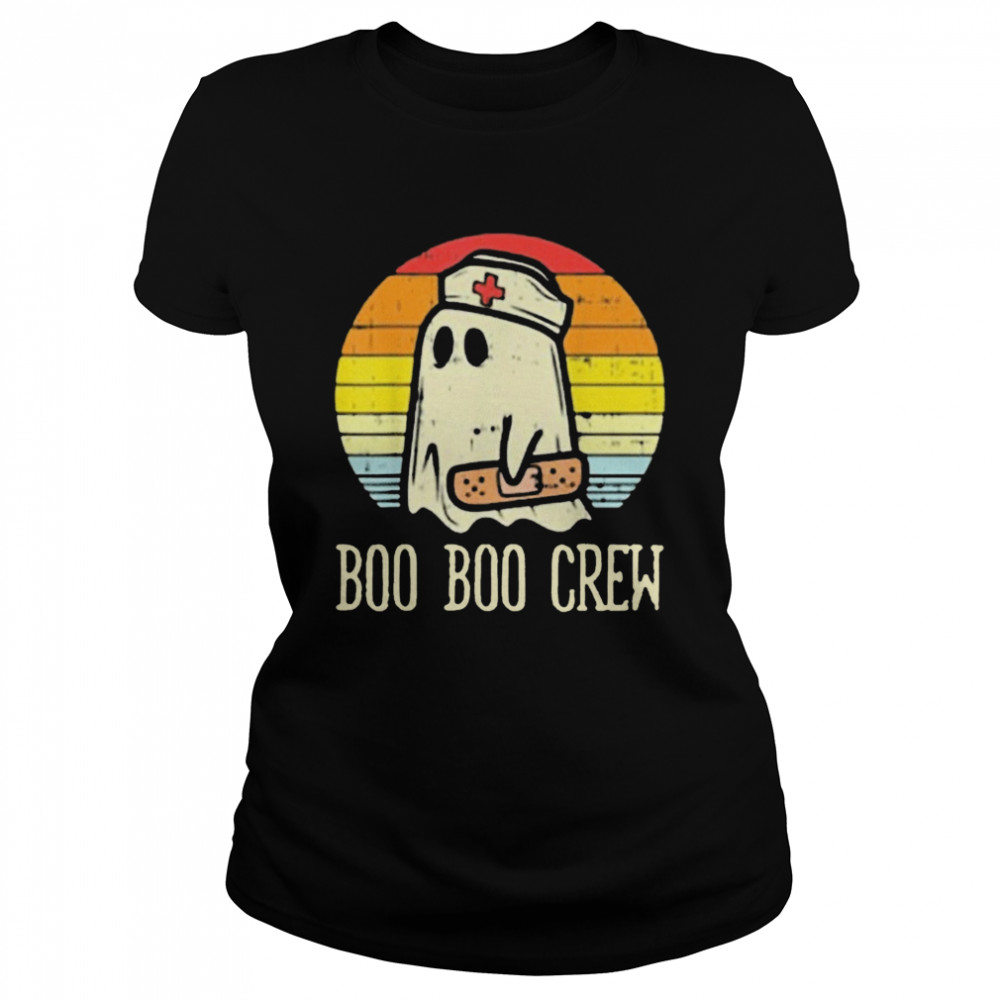 Boo Boo Crew Ghost Nurse Vintage Retro Halloween Classic Women's T-shirt