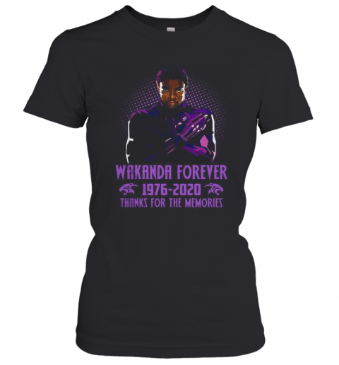 Chadwick Boseman Wakanda Forever 1976 2020 Thanks For The Memories T-Shirt Classic Women's T-shirt