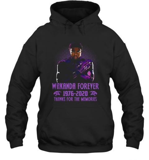 Chadwick Boseman Wakanda Forever 1976 2020 Thanks For The Memories T-Shirt Unisex Hoodie
