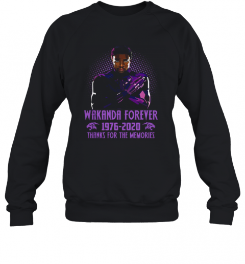 Chadwick Boseman Wakanda Forever 1976 2020 Thanks For The Memories T-Shirt Unisex Sweatshirt