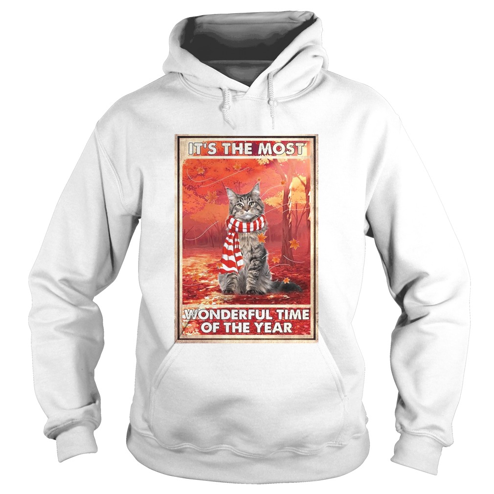 Christmas Cat Its The Most Wonderful Time Of The Year Hoodie